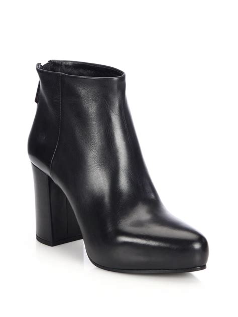 prada black pointed toe heels|Prada block heel bootie.